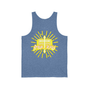 Unisex Jersey Tank SPEAK JESUS