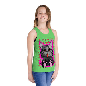 Kid's Jersey Tank Top Grey kitten