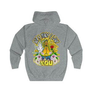 Unisex Full Zip Hoodie GOD'S PEACE & LOVE