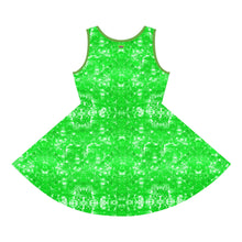 Load image into Gallery viewer, Girls&#39; Sleeveless Green Slime Sundress
