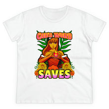 Load image into Gallery viewer, Women&#39;s Midweight Cotton Tee GOD&#39;S WORD SAVES
