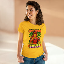 Load image into Gallery viewer, Women&#39;s Midweight Cotton Tee GOD&#39;S WORD SAVES
