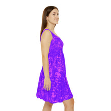 Load image into Gallery viewer, Women&#39;s Skater Neon Plum Dress
