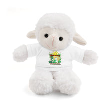 Load image into Gallery viewer, Sheep Stuffed Animal with Tee LAMB OF GOD John 1:29
