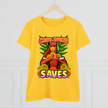 Load image into Gallery viewer, Women&#39;s Midweight Cotton Tee GOD&#39;S WORD SAVES
