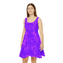 Load image into Gallery viewer, Women&#39;s Skater Neon Plum Dress
