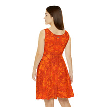 Load image into Gallery viewer, Women&#39;s Skater Tangy Mandarin Orange Dress
