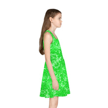 Load image into Gallery viewer, Girls&#39; Sleeveless Green Slime Sundress
