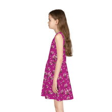 Load image into Gallery viewer, Girls&#39; Sleeveless Fushian Flower Power Sundress
