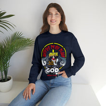 Load image into Gallery viewer, Unisex Heavy Blend™ Crewneck Sweatshirt JUSTIFIED BY HIS BLOOD ROMANS 5:9 NIV
