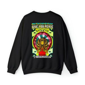 Unisex Heavy Blend™ Crewneck Sweatshirt LORD OF PEACE 2 THESSALONIANS 3:16 KJV