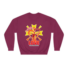 Load image into Gallery viewer, Unisex DryBlend® Crewneck Sweatshirt DO EVERYTHING IN LOVE 1 CORINTHIANS 16:14
