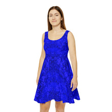 Load image into Gallery viewer, Women&#39;s Skater Egyptian Sapphire Blue Dress
