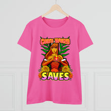 Load image into Gallery viewer, Women&#39;s Midweight Cotton Tee GOD&#39;S WORD SAVES
