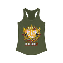 Load image into Gallery viewer, Women&#39;s Racerback Tank AWAKEN VOICE AND WORD OF HOLY SPIRIT LUKE 12:12
