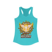 Load image into Gallery viewer, Women&#39;s Racerback Tank AWAKEN VOICE AND WORD OF HOLY SPIRIT LUKE 12:12
