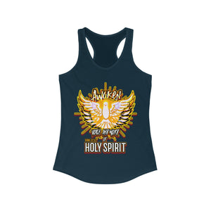 Women's Racerback Tank AWAKEN VOICE AND WORD OF HOLY SPIRIT LUKE 12:12