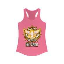 Load image into Gallery viewer, Women&#39;s Racerback Tank AWAKEN VOICE AND WORD OF HOLY SPIRIT LUKE 12:12
