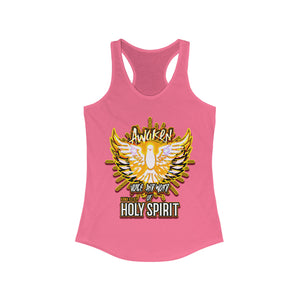 Women's Racerback Tank AWAKEN VOICE AND WORD OF HOLY SPIRIT LUKE 12:12