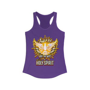 Women's Racerback Tank AWAKEN VOICE AND WORD OF HOLY SPIRIT LUKE 12:12