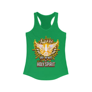 Women's Racerback Tank AWAKEN VOICE AND WORD OF HOLY SPIRIT LUKE 12:12