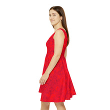 Load image into Gallery viewer, Women&#39;s Skater Roses are Red Dress
