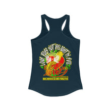 Load image into Gallery viewer, Women&#39;s Racerback Tank LOVE REJOICES IN TRUTH 1 CORINTHIANS 13:6
