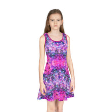 Load image into Gallery viewer, Girls&#39; Sleeveless Galactic Pink Sundress
