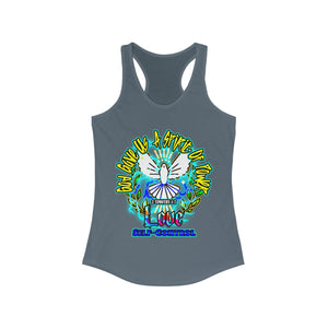 Women's Racerback Tank SPIRIT OF POWER, LOVE, AND SELF-CONTROL 2 TIMOTHY 1:7