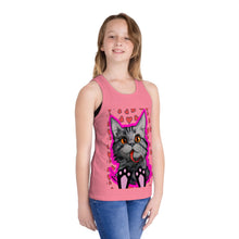 Load image into Gallery viewer, Kid&#39;s Jersey Tank Top Grey kitten
