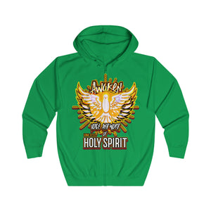 Unisex Full Zip Hoodie AWAKEN VOICE AND WORD OF HOLY SPIRIT LUKE 12:12