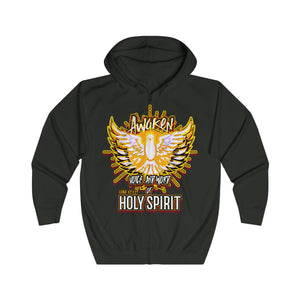 Unisex Full Zip Hoodie AWAKEN VOICE AND WORD OF HOLY SPIRIT LUKE 12:12