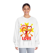 Load image into Gallery viewer, Unisex DryBlend® Crewneck Sweatshirt DO EVERYTHING IN LOVE 1 CORINTHIANS 16:14
