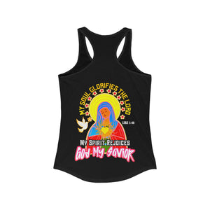 Women's Racerback Tank GOD MY SAVIOR LUKE 1:46