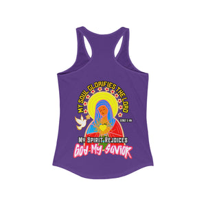 Women's Racerback Tank GOD MY SAVIOR LUKE 1:46