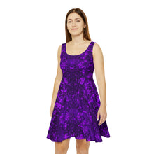 Load image into Gallery viewer, Women&#39;s Skater Electric Grape Purple Dress
