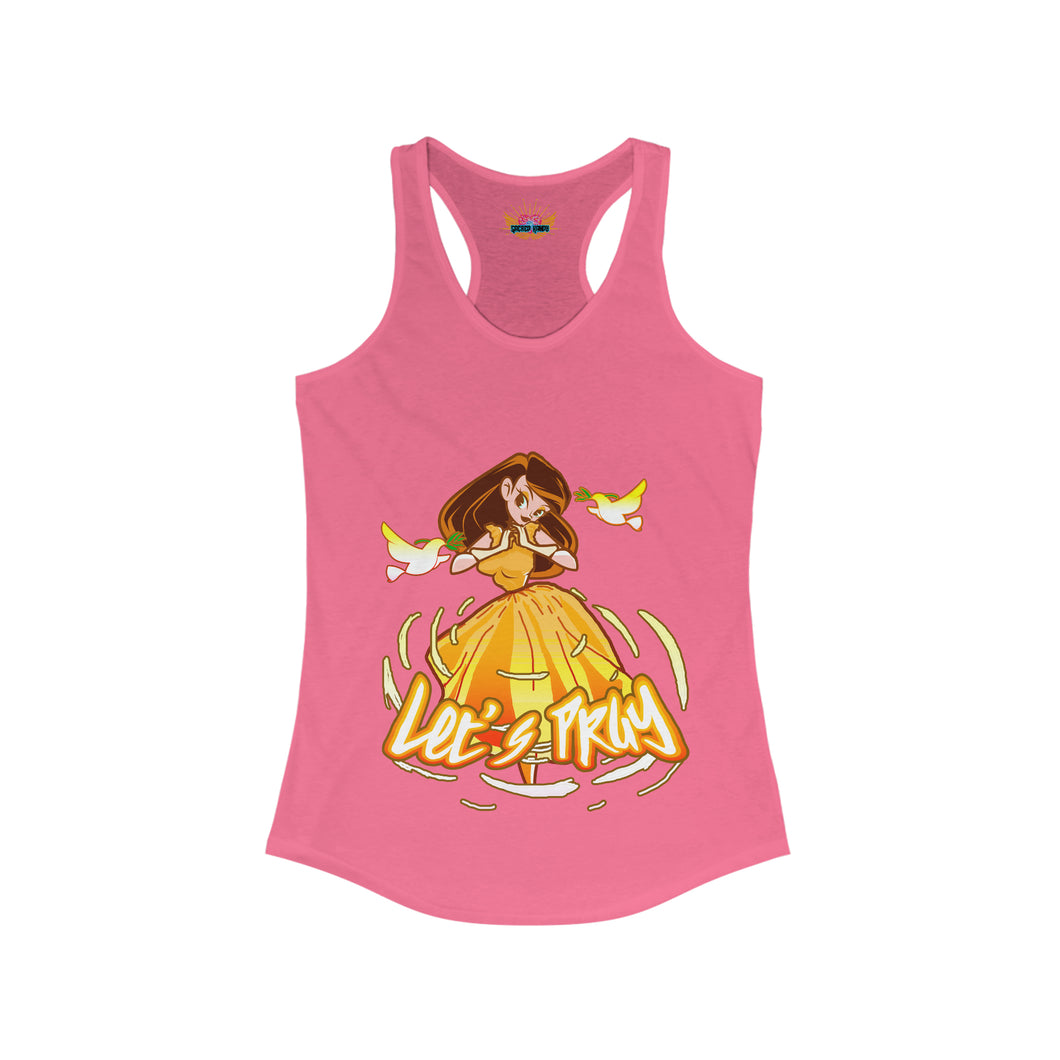 Women's Racerback Tank LET'S PRAY