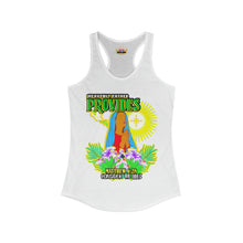 Load image into Gallery viewer, Women&#39;s Racerback Tank HEAVENLY FATHER PROVIDES MATTHEW 6:28
