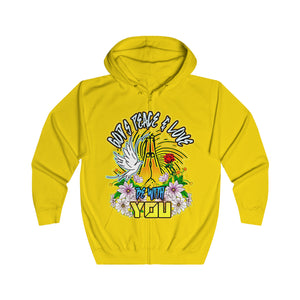 Unisex Full Zip Hoodie GOD'S PEACE & LOVE