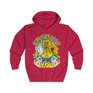 Unisex Full Zip Hoodie GOD'S PEACE & LOVE