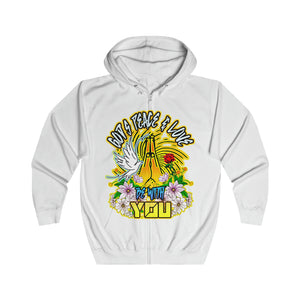 Unisex Full Zip Hoodie GOD'S PEACE & LOVE