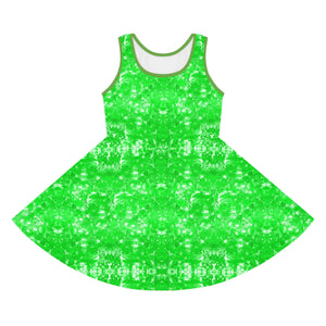 Girls' Sleeveless Green Slime Sundress