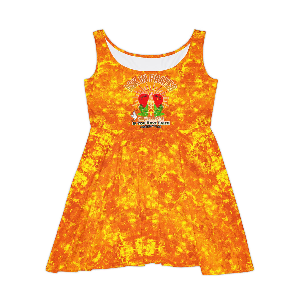 Women's Golden Honey Ask in Prayer Dress