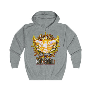 Unisex Full Zip Hoodie AWAKEN VOICE AND WORD OF HOLY SPIRIT LUKE 12:12