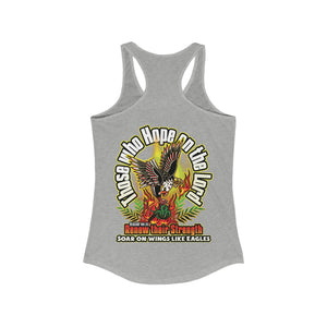 Women's Racerback Tank SOAR ON WINGS LIKE EAGLES ISAIAH 40:31