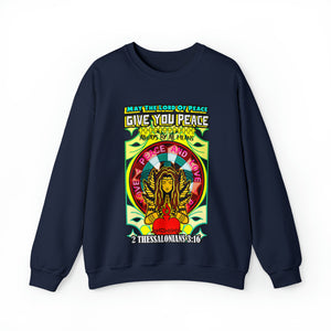 Unisex Heavy Blend™ Crewneck Sweatshirt LORD OF PEACE 2 THESSALONIANS 3:16 KJV