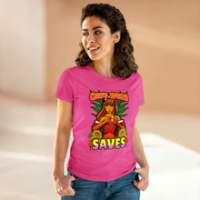 Load image into Gallery viewer, Women&#39;s Midweight Cotton Tee GOD&#39;S WORD SAVES
