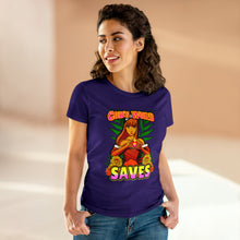 Load image into Gallery viewer, Women&#39;s Midweight Cotton Tee GOD&#39;S WORD SAVES
