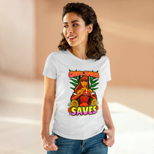 Load image into Gallery viewer, Women&#39;s Midweight Cotton Tee GOD&#39;S WORD SAVES
