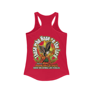 Women's Racerback Tank SOAR ON WINGS LIKE EAGLES ISAIAH 40:31